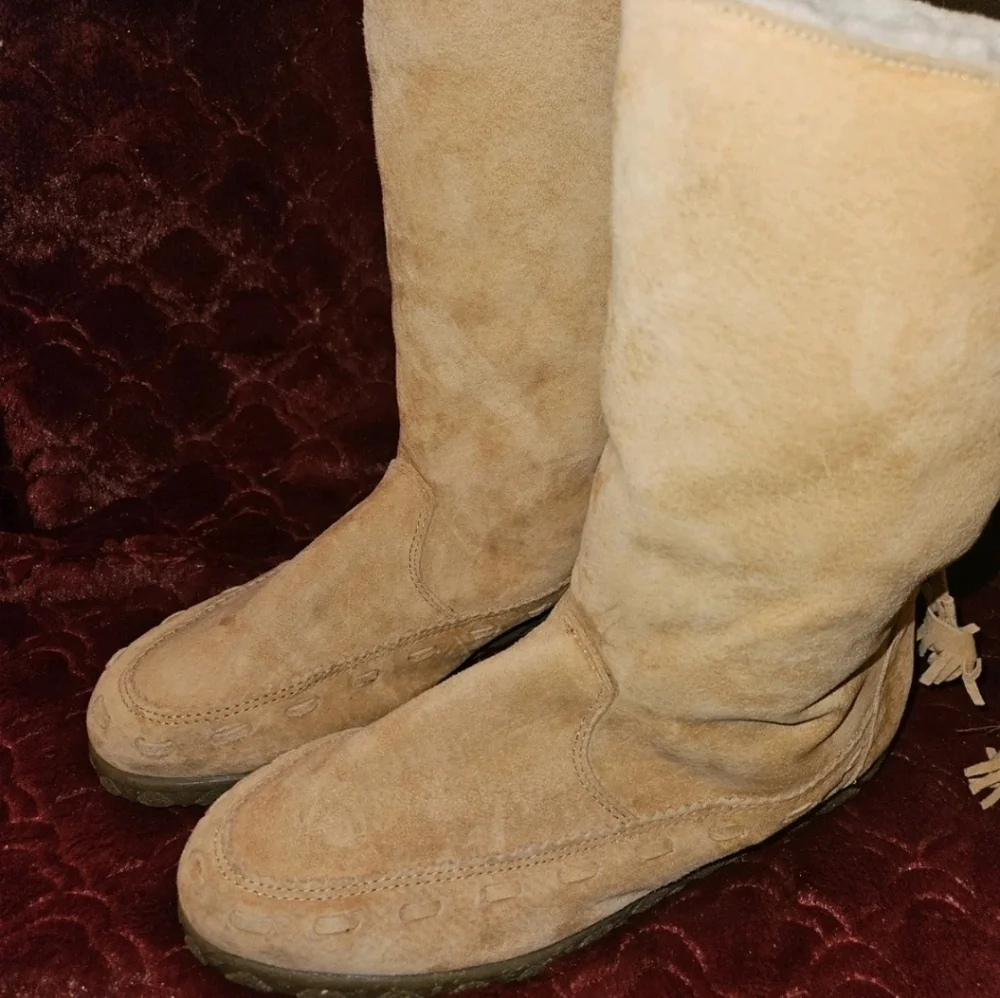 Khombu Boots Women's Brown Leather Upper Navajo Winter Weather Boots Size 10